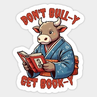 Reading bull Sticker